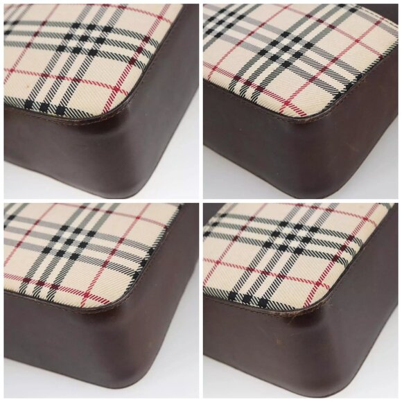 BURBERRY Nova Check Shoulder Bag Canvas Beige Authentic - Picture 16 of 16